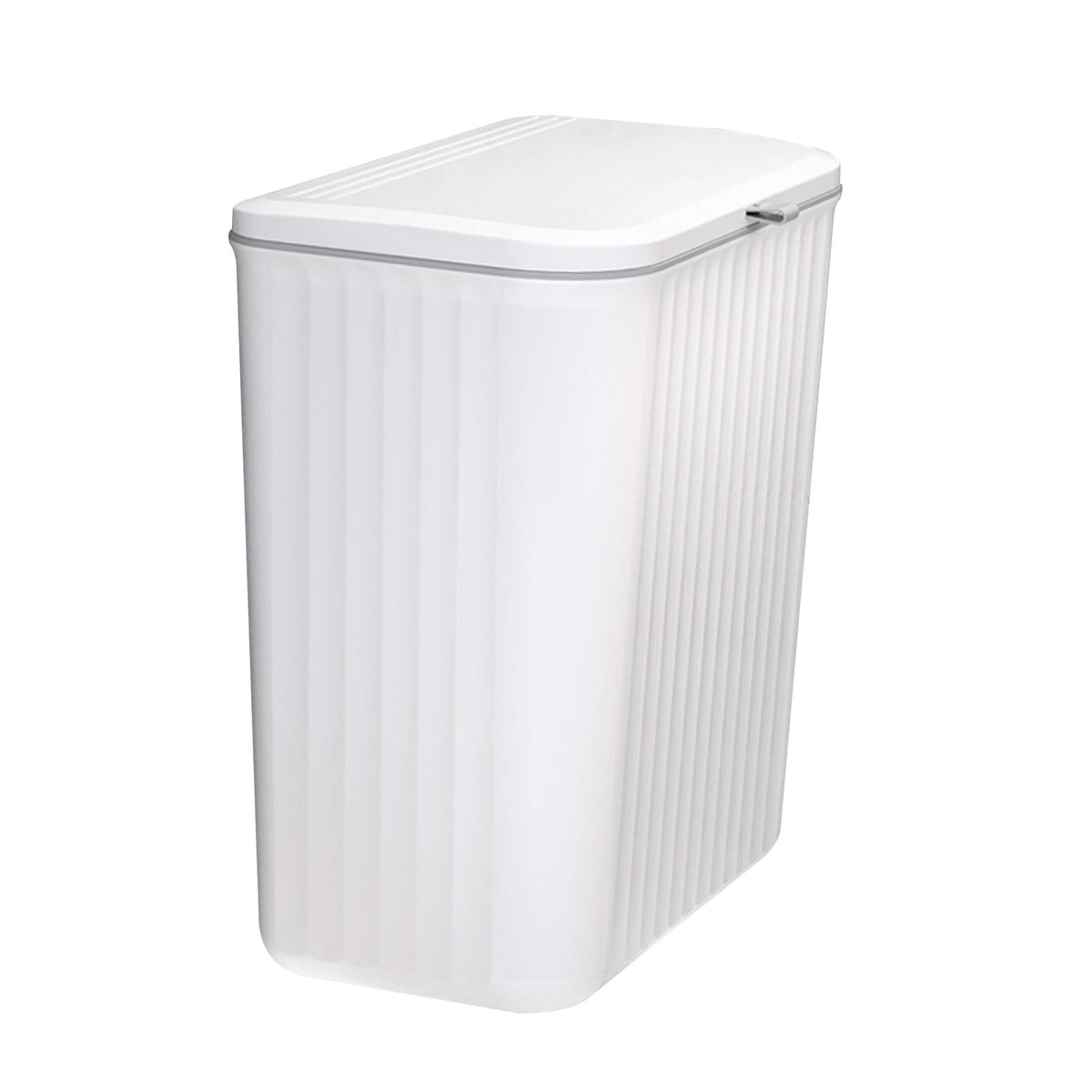 Maxbell Hanging Trash Can with Lid Dustbin Garbage Can for Living Room Bedroom Study 12L white