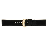 Maxbell Black Silicone Rubber Sport Replacement Watch Band Strap 22mm Gold - Aladdin Shoppers