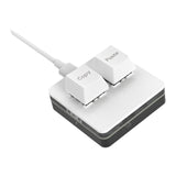 Maxbell Copy and Paste 2 Key Keyboard RGB USB Mini Keyboard 2 Keys for Audio Drawing white