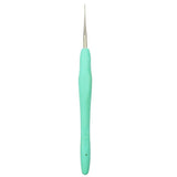 Maxbell 2 Pieces Plastic Grip Handle Metal Crochet Hook for Hand Sewing