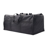 Maxbell Firewood Holder for Camping BBQ Barbecue with Handles Fireplace Wood Carrier black