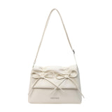 Maxbell Women Underarm Bag with Bowknot Decor Elegant Medium Size Purse Shoulder Bag White