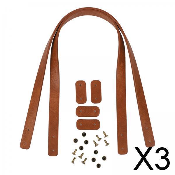 Maxbell 3xWomen Shoulder Bag Belt Strap PU Leather Replacement Adjustable Accessory