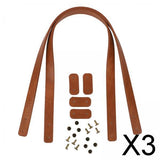 Maxbell 3xWomen Shoulder Bag Belt Strap PU Leather Replacement Adjustable Accessory