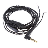 Maxbell 2x3.5mm Earphone Audio Cable & Mic Replacement Headphone Braided Wire DIY
