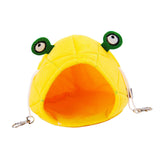 Maxbell Hamster Hammock Bed Hamster Hut Sleeping Nest for Squirrel Small Animal Play Yellow Frog