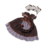 Maxbell 2Pcs 1:6 BJD Doll Dress Clothing Soft Dress up for 11.81 inch Gift for Girls dark brown