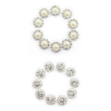 Maxbell 20pcs Crystal Faux Pearl Button Decoration DIY