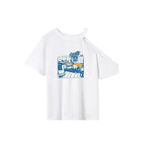 Maxbell Maxbell Women's T Shirt Summer Round Neck Trendy Basic Tee for Street Sports Walking L