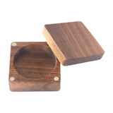 Maxbell Coin Presentation Display Box Wooden Portable Universal Commemorative Holder 4cm inner diameter