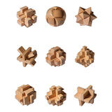 Maxbell Wooden Brain Teaser for Kids & Adults Gifts Development Coffee Table Puzzles Style B