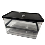 Maxbell Small Turtle Tank Versatile Terrapin Breeding Box for Turtles Crabs Crayfish Black