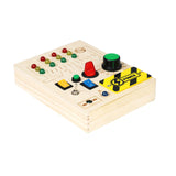 Maxbell Lights Switch Busy Board Montessori Toy Wooden Toy Cognition Game Travel Toy