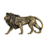 Maxbell Brass Lion Statue Tea Pet Art Ornament for Living Room Garden Bookcase Shelf