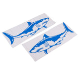 Maxbell 2 Pieces Shark Sticker Decal for Car Truck Kayak Fishing Boat Graphics Blue - Aladdin Shoppers