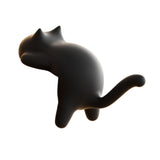 Maxbell Cat Shaped Hook for Desk Edge Cute for Restroom Storage Organization Cabinet Black