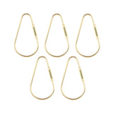 Maxbell 5 Pieces Brass Screw Lock Keychain Ring Clip Tool Hook Clasp Small A shape