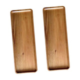 Maxbell 2x Wood Serving Trays Simple Coffee Trays for Themed Party Tea Room Home Use Rectangle 29x10.5 cm