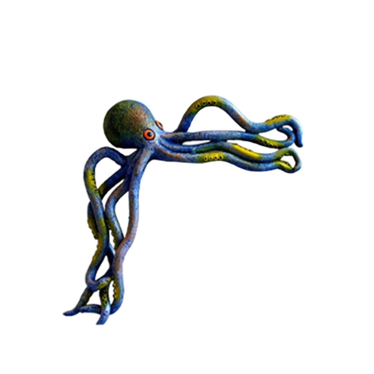 Maxbell Maxbell Elephant OR Octopus Figurine Carving Animal Statue Ornament Decor Blue