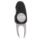 Maxbell Switchable Folding Golf Divot Repair Tool with Magnetic Ball Marker Black - Aladdin Shoppers