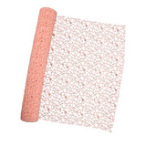 Maxbell Jacquard Net Mesh Flower Wrapping Paper for Valentine's Day Wedding Birthday Champagne