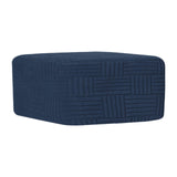 Maxbell Ottoman Cover Washable Lightweight Foot Stool Cover for Bedroom Store Office Navy XL