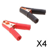 Maxbell 4x2 Pieces Jumper Starter Booster Cable Battery Test Alligator Clamp Clips