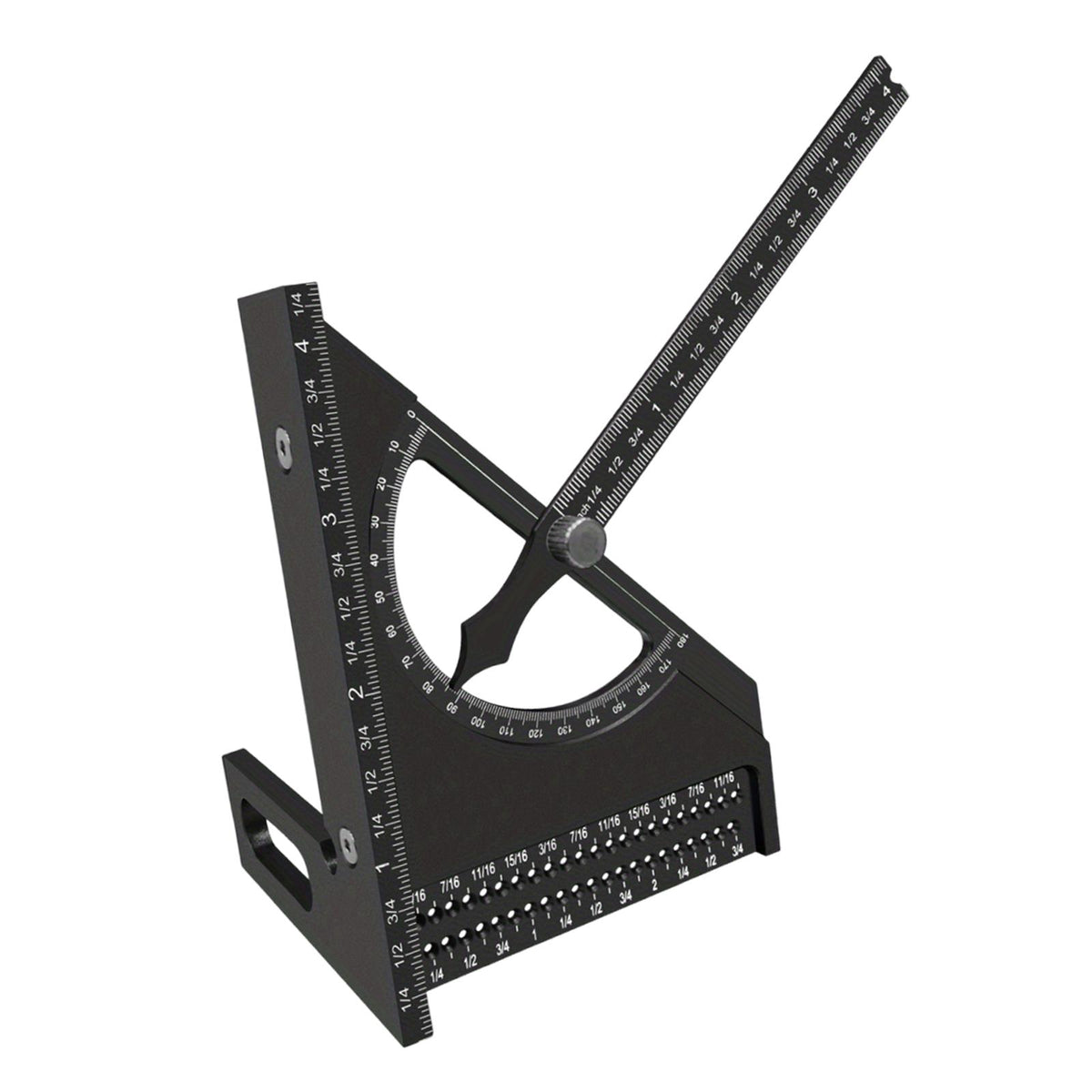 Maxbell Triangle Ruler Square Protractor Measurement Carpentry Measuring Layout Tool Black