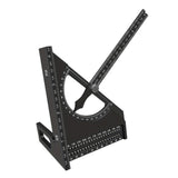 Maxbell Triangle Ruler Square Protractor Measurement Carpentry Measuring Layout Tool Black