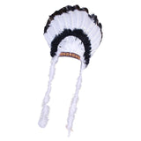 Maxbell 3xFeather Headdress Indian Hat Headwear for Performance Party Carnival Costume Style B