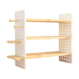 Maxbell Desktop Organizer Shelf 3 Tier Stable Desk Hutch for Office School Classroom 50x15x60CM