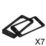 Maxbell 7xCurved Humbucker Pickups Frames Mounting Rings for LP Electric Guitar Black
