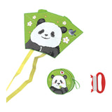 Maxbell Panda Kite Portable Boys Girls Flying Toy for Outdoor Game Grassland Garden Green