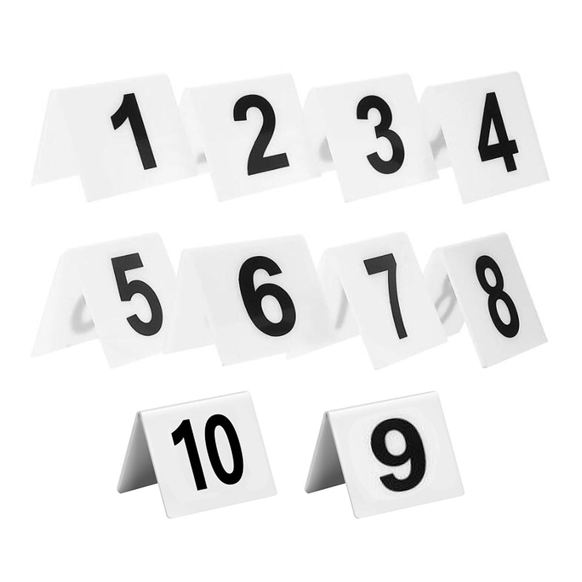 Maxbell 10Pcs Table Numbers Acrylic Numbers Cards Signs for Party Wedding Restaurant