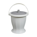 Maxbell Spittoon Chamber Bucket with Lid Handle Chamber Pot for Children Child Elder White With Ring