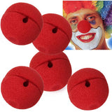 Maxbell 5 Pieces Red Foam Clown Nose Costume Party Fancy Dress Cosplay