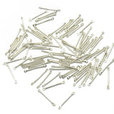 Maxbell 4x100pcs Silver Plated Metal Bar Connector Jewelry Findings