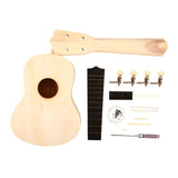 Maxbell Ukulele DIY Kit with Full Accessories Craft Handicraft Handmade Assembly Toy Round
