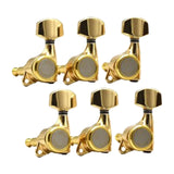 Maxbell 6x Electric Guitar String Tuning Pegs 1:18 for Folk Classic Guitar Accessory Gold Left