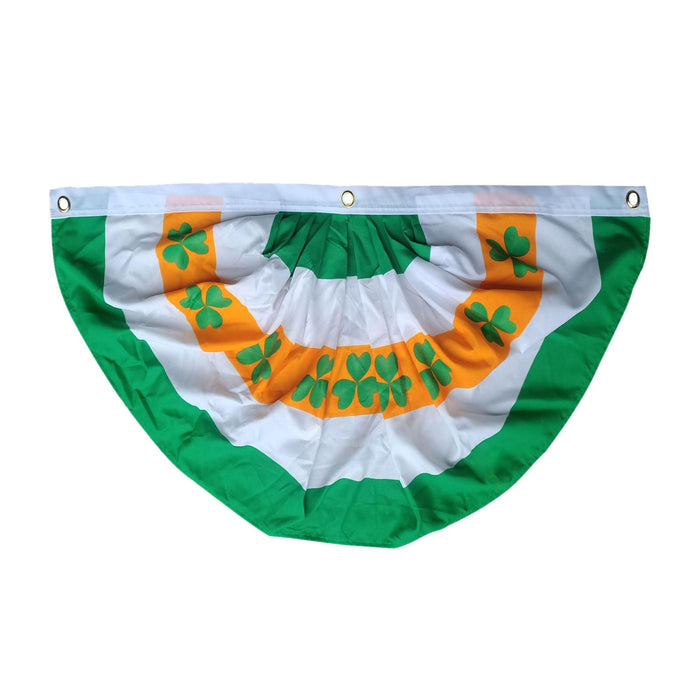Maxbell ST. Patrick’S Day Flag Irish Flag Shamrock Bunting Fan Flag for Home Room