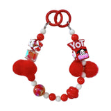 Maxbell Phone Charm DIY Decoration Purse Backpack Accessory for Kids Valentine's Day red