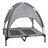 Maxbell Elevated Bed with Canopy Wear Resistant Pet Cot for Indoor Outdoor Beach Grey