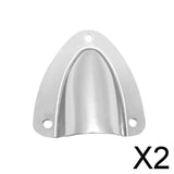 Maxbell 2x316 Stainless Steel Large Clam Shell Vent Wire Cable Cover For Boats Marine
