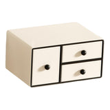 Maxbell Cosmetic Organiser with 3 Drawers PU Leather for Holiday Gift Compact Design Standard