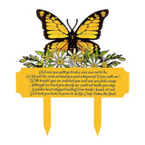 Maxbell Memorial Grave Marker Graveside Memorial Plaque Sign for Lawn Patio Festival Yellow