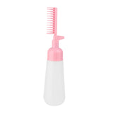Maxbell Comb Applicator Bottle Hair Coloring Dyeing Dispensing Bottle for Salon pink
