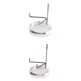 Maxbell 2 Pieces Acrylic Display Stand Rack Round Base for Minerals Rocks Stones