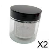 Maxbell 2xDiamond Washing Cup Sieve Jewelry Cleaning Jar for Beads Watch Parts Glasses