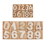 Maxbell 120 Pieces 2 Tray Wooden Numbers - Craft Numbers Kids Learning Toy DIY Decor
