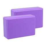Maxbell 2x Yoga Blocks Anti Slip Yoga Prop Accessories for Indoor Sports Gym Fitness Purple